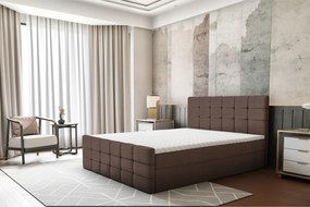 Boxspring ágy, 180x200, barna, BEST
