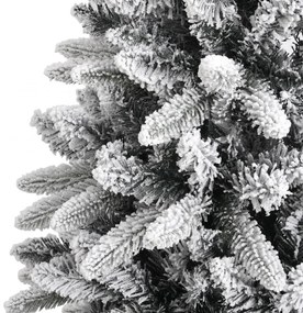 PVC és polietilén műkarácsonyfa pelyhes hóval 210 cm