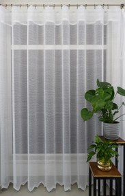 Mg Függöny háló Cikk-cakk 41002 Fehér 400x160cm készre varrt M