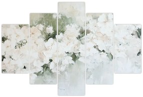 Kép - Fehér virág absztrakció (150x105 cm)
