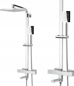 Zuhanyszett Oszlop Összecsukható Kádkifolyóval És Sannit Termosztáttal
