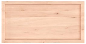 kezeletlen tömör tölgyfa fali polc 100x50x(2-6) cm