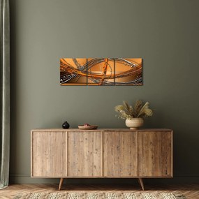 Absztrakt kép (órával) (90x30 cm)