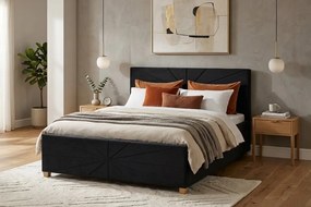 PATI ágy 120x200 cm Fekete Matrac nélkül