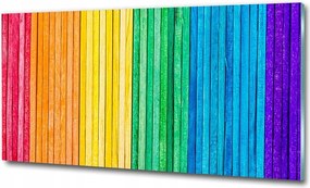 Fotó-kép edzett üveg Színes csíkok 125x50