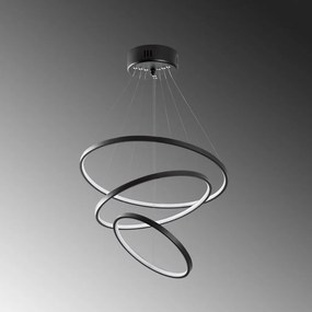 Simit 13697 fekete fém LED függőlámpa, 50 x 50 cm
