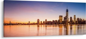 Egy város képe naplementekor (120x50 cm)