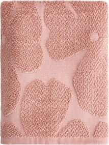 Flores Törölköző Rózsaszín jacquard 50x90 cm Homla