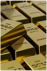 Poszterek 60x90 Arany rúd arany 1000g