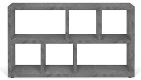 Szürke könyvespolc beton dekorral 150x83 cm Berlin – TemaHome