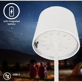 Briloner 7423016 - LED tölthető asztali lámpa, 2,6W, 5V, IP44, fehér