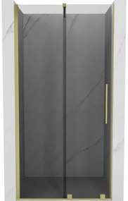 Mexen Velar, tolózuhanyajtó nyitáshoz 90 cm, 8mm szürke üveg, arany matt, 871-090-000-41-55