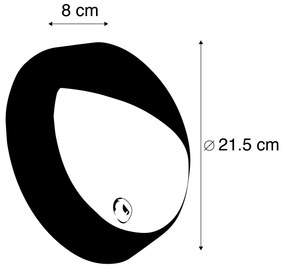 Kültéri fali lámpa fekete, LED-del és mozgásérzékelővel IP54 - Hortus