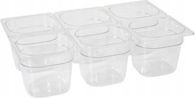 Gn Tartály Átlátszó Polikarbonát Alomtálca Gn 1/6 100MM Törhetetlen