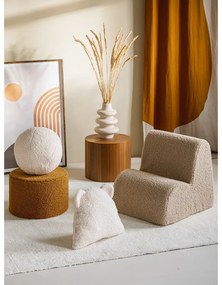 Világosbarna buklé gyerek fotel Cloud – Wigiwama