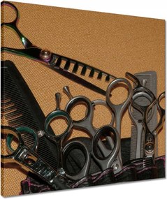 Vászonkép 50x50 Fodrászfelszerelés