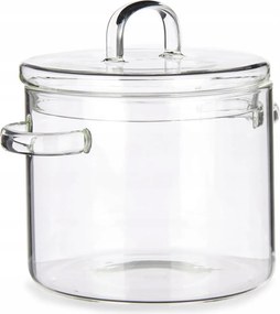 Hőálló Sütőedény Üveg Edény Átlátszó Nagy 1,8 L