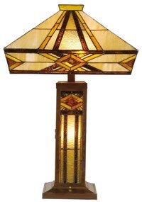 Tiffany asztali lámpa Bézs 71 cm