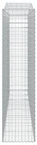 4 db íves horganyzott vas gabion kosár 400x50x200/220 cm