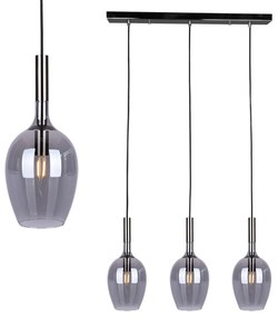 MILAGRO ML8814 LUGANO Többágú Függesztett Lámpa Fekete, Ezüst E14 IP20