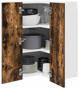 Függő szekrény Riga Füstölt tölgy és fehér 57 x 57 x 80 cm