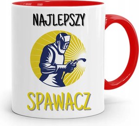 Piros Hegesztő Ajándék Bögre Legjobb Hegesztő Nyomtatott Fényképpel