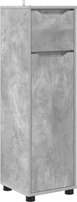 vidaXL Fürdőszoba Székény Beton Szürke 30,5 x 30 x 101 cm Faanyag