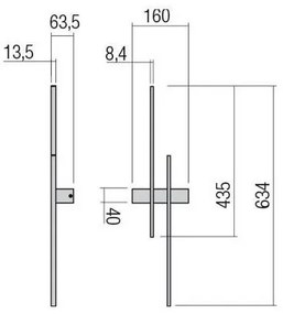 Redo 01-2746 - LED fali lámpatest TANGENT LED/13W/230V CRI 90 fehér