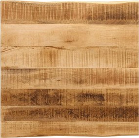 vidaXL tömör nyers mangófa természetes élű asztallap 40 x 40 x 3,8 cm