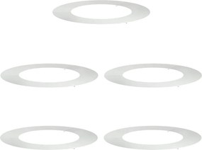 vidaXL Alkalmas lapos fa gyűrűkhez 5 pcs Ezüst Ø50 / 80 cm