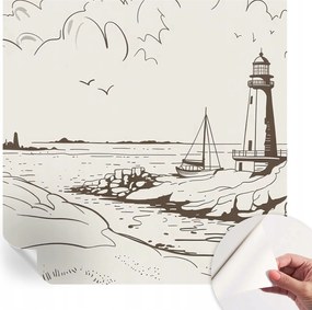 Fotótapéta Öntapadós tapéta a szobába Tengerparti tájkép 250x250 cm