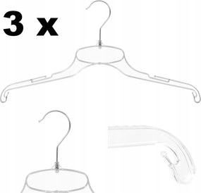 3 x Ruhaakasztó Átlátszó univerzális 42,5cm