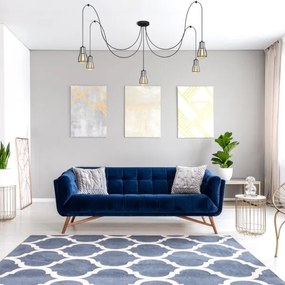 Csillár zsinóron TUBE 5xE27/15W/230V pók fekete/króm