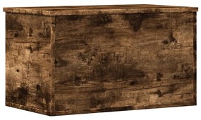 füstös tölgy színű szerelt fa tárolóláda 60 x 35 x 35 cm