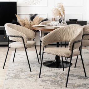 Bézs Kordbársony Étkezőszék TINKA