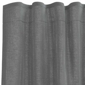 2 db sötétszürke fátyolfüggönyök hurokkal 140x225 cm