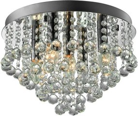ZUMA LINE RLX94874-5 ALEX Kristály Mennyezeti Lámpa Króm, Átlátszó E14 IP20