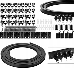 5 M-es Függöny Sín, Hajlított Mennyezeti Sín Függöny Ablakokhoz, Mennyezeti Szerelés