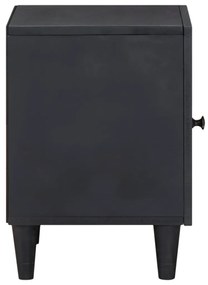 vidaXL Éjjeli szekrény ajtóval Fekete 40 x 33 x 46 cm Tömör Mangófát