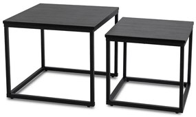 Dohányzóasztal szett. TEVET Fekete színben.