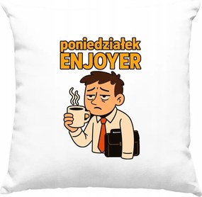 Párna Hétfő Enjoyer Munka Fehér