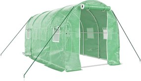 vidaXL zöld acélvázas melegház 8 m² 4 x 2 x 2 m