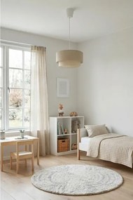 Brilagi-LED BOHO BOBO kábeles függeszték, 1xE27/60W/230V, átm. 40 cm, pöttyös, bézs/krém.