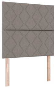 Boxrugós ágy fejtámlával Tópszínű 100 x 200 cm szövet