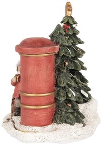 Levelet feladó gyerek piros postaládával LED-es dekoráció