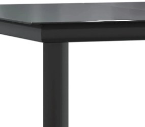 vidaXL 3 részes fekete polyrattan bisztrógarnitúra párnával