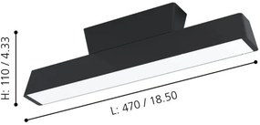 Eglo 99601 - LED RGBW Dimmelhető mennyezeti lámpa SIMOLARIS-Z LED/16W/230V