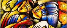 Kép - olajfestmény, szerelmesek (120x50 cm)