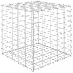 kocka alakú acélhuzal gabion magaságyás 50 x 50 x 50 cm