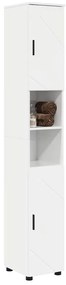 Fürdőszobai magas szekrény Magasfényű fehér 30 x 35 x 192 cm